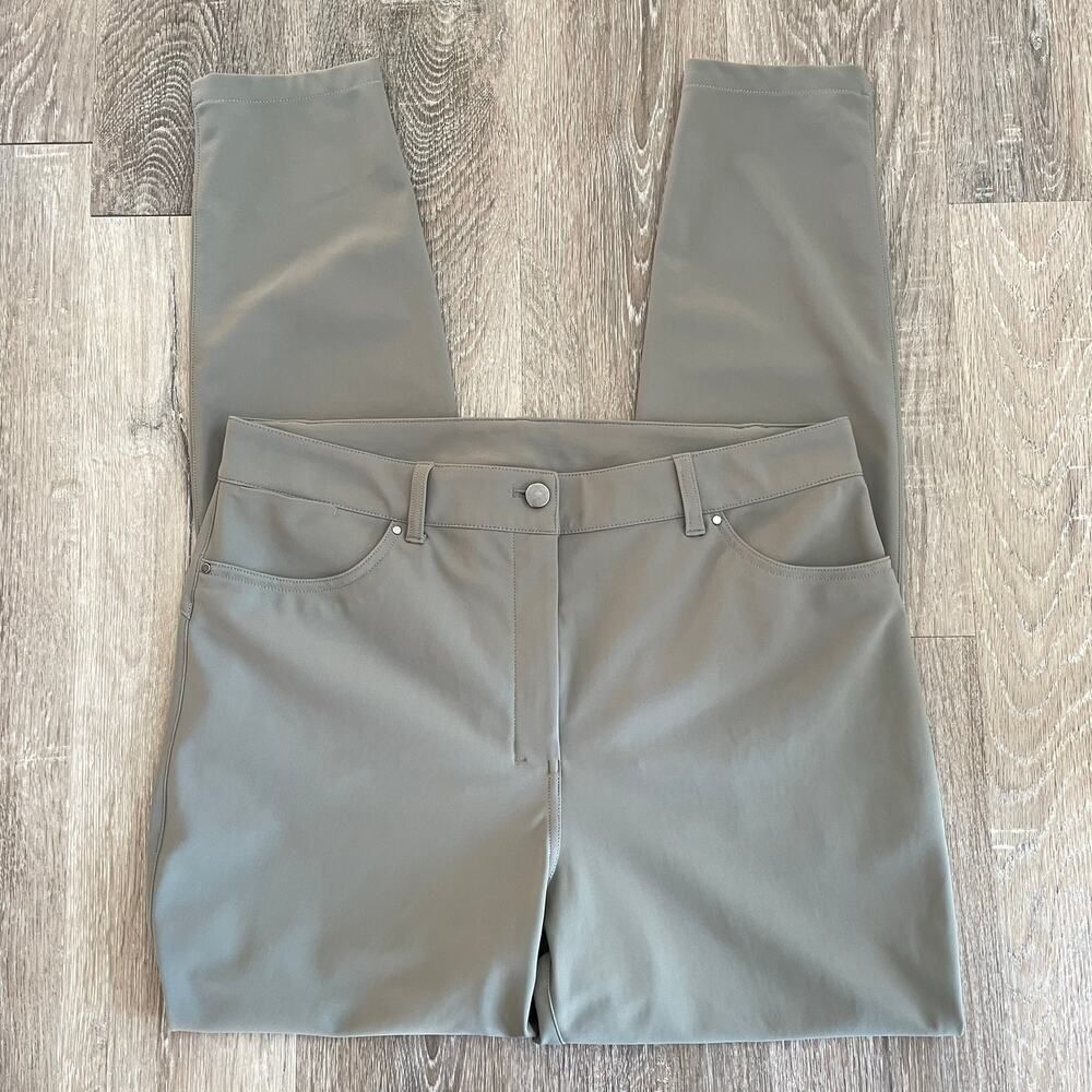 Lululemon City Sleek Slim-Fit High-Rise Pant Grey Sage - Plus Size: 33 - Picture 5 of 11